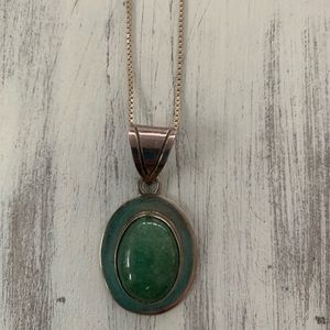 Sterling silver semi-precious stone necklace